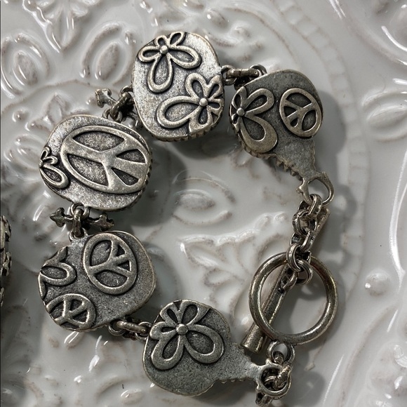 Lucky Brand Elegant Silver and Turquoise Jewelry Necklace Bracelet Set Vintage - Picture 12 of 12